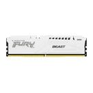 Memória RAM Kingston Fury Beast Expo, 16GB, 6400MT/s DDR5, DIMM, CL32, Branco - KF564C32BWE-16
