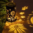 Memorial Solar Lantern iHeartdogs 'Sunflowers & Paws' alimenta 7 animais de estimação