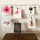 MEMORY BOARD TELA ARAMADA MULTIUSO 30x40CM BRANCA COM MINI PRENDEDORES