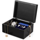 Memory Box DRASTAR Keepsake Wood Funeral Jewelry Black
