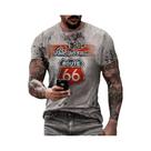 Men's 66 Way 3D impresso personalizado arte lazer camiseta diária confortável, moda verão