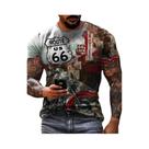 Men's 66 Way 3D impresso personalizado arte lazer camiseta diária confortável, moda verão