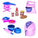 Menina Brinquedo Cozinha Eletro Panela Pressão Comida 15pç