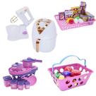Menina Brinquedo Cozinha Panela Cesta Comida Eletro 36pç Menina Brinquedo Cozinha Panela Cesta Comida Eletro 36pç