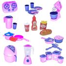 Menina Kit Infantil Panela Comidinhas Eletro Louça 30pç
