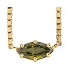 Meninas Adolescentes Moda Coreana Birthstone Forma De Olho Cristal Ouro Gargantilha Colar Jóias
