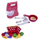 Menino Brinquedo Cozinha Infantil Eletro Panela 19pç