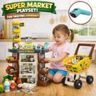 Mercadinho Infantil Com Caixa e Carrinho 47 Peças BH Store Brinquedo