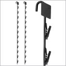 Merchandising Strip Clip Strip Corp MS-29BK Preto Pacote com 3