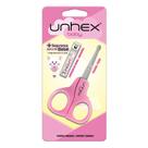 Merheje Unhex Baby Kit Tesoura + Cortador de Unhas Infantil Rosa