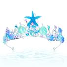 Mermaid Crown CIEHER para mulheres e meninas Princess Blue Starfish