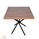 Mesa 0,75 X 0,75 Amendoa com Preto Sala de Jantar Restaurante Sorveteria Cozinha