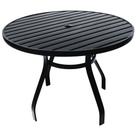 Mesa 1,20m Ripada Alumínio Resistente área Externa Piscina Jardim Jantar Preto Mesa 1,20m Ripada Alumínio Resistente área Externa Piscina Jardim Jantar Preto