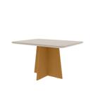 Mesa 120x90cm Tampo Mdf e Vidro Evora