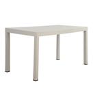 Mesa 140x72cm em Polipropileno Creta Bege/Nude
