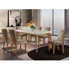 Mesa 180cm Canto Reto Dublin e 6 Cadeiras Irlanda Mesa 180cm Canto Reto Dublin e 6 Cadeiras Irlanda