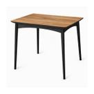 Mesa 4 Lugares Júpiter 70cm em Polipropileno Preto com Impresso Freijó Acrilys