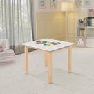 Mesa 65x65cm Base Madeira Colorê Infantil para Escolas Branca