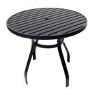 Mesa 90cm Sevilla Ripada Alumínio área Externa Interna Jardim Preto Mesa 90cm Sevilla Ripada Alumínio área Externa Interna Jardim Preto