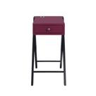 Mesa Accent Ergode, base USB retangular, 1 gaveta, cor de vinho