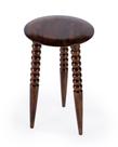 Mesa Accent Offex Transitional Round Wood, marrom médio