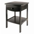 Mesa Accent Winsome Claire Black 18 cm de madeira maciça