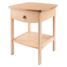 Mesa Accent Winsome Claire Wood Natural 45x45x56cm com gaveta