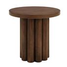 Mesa Acme Santa Redonda MDF Folheada de Madeira Marrom
