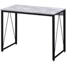 Mesa Acme Zaidin Retângulo de Madeira Antigo Branco Preto 84x46x69 cm Mesa Acme Zaidin Retângulo de Madeira Antigo Branco Preto 84x46x69 cm