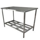Mesa Aço Inox Profissional 100x60x90 cm Nortinox