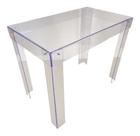 Mesa Acrílico Transparente Desmontável 80cm Festa Resistente