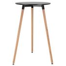 Mesa alta bar bistro gourmet Eames Leda pé palito - Preto