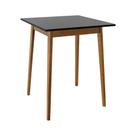 Mesa Alta Bistrô Caribe Madeira Maciça Tampo MDF Laqueado - Amêndoa Tampo 80x80cm Preto