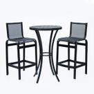 Mesa Alta Bistro com 2 Banquetas para Área Externa Jardim Piscina