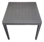 Mesa Alta Pé Móvel Plástico Quadrada Desmontável Cinza