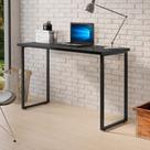 Mesa Aparador 1,20m Industrial Ferro e Madeira para Escritório Estudo e Notebook - Preto