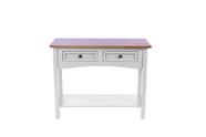 Mesa Aparador 2 Gavetas 1 Prateleira Veneza Branco