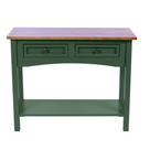 Mesa Aparador 2 Gavetas 1 Prateleira Veneza Verde