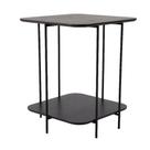 Mesa Apoio Lateral Lógica Alta Retangular Nacional Móveis 66cm (Altura) Tampo MDF Laminado Ébano Pre