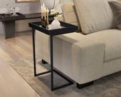 Mesa Apoio Lateral Soft com Espelho Pés de Ferro JB Preto - Comprar moveis de casa