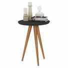 Mesa Apoio Pés Madeira Retrô Decor Classic Redonda - Preto Mesa Apoio Pés Madeira Retrô Decor Classic Redonda - Preto