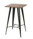 Mesa Apoio Torres Tampo Nogueira Base Preta 102cm - 49270