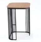 Mesa Apoio Valerie Baixa Tampo Pinhão Estrutura Ferro Preto 56cm - 69853
