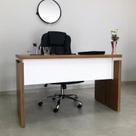Mesa artany operacional 1250 - y37 - freijó/branco 6298
