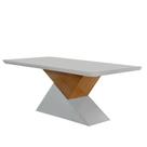 Mesa Aster 180cm C Tampo EmMdf E Vidro Canto Copo Off White Mesa Aster 180cm C Tampo EmMdf E Vidro Canto Copo Off White