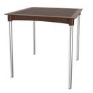Mesa Atto rattan 4 lugares pés alumínio anodizado chocolate
