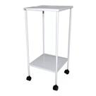 Mesa Auxiliar 40x40x80cm em Aço Carbono C/ Rodízios - Portal Hospitalar