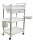 Mesa Auxiliar BIOTRON com Rodizio Para Salao, clinica, consultório