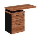Mesa AUXILIAR c/ 03 Gavetas Pedestal - WORK START - NOGAL SEVILHA/PRETO - 21421