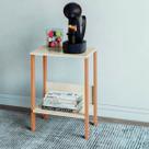 Mesa Auxiliar em MDF 40x44x60 cm Branco Freijó Dalla Costa F14